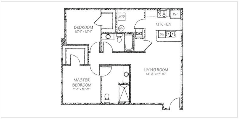 Fairmount Floorplan | Annex at River South Apartments