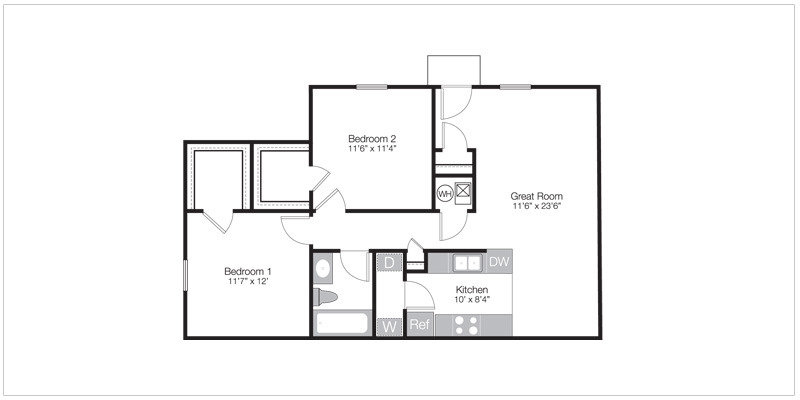 Liberty Floorplan | Washington Place Apartments