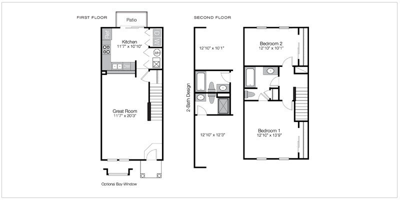 Bentley II Floorplan | Riverford Crossing Apartments